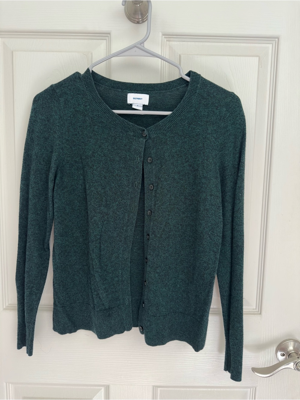 Old Navy Women's Dark Teal Button-Front Cardigan Sweater